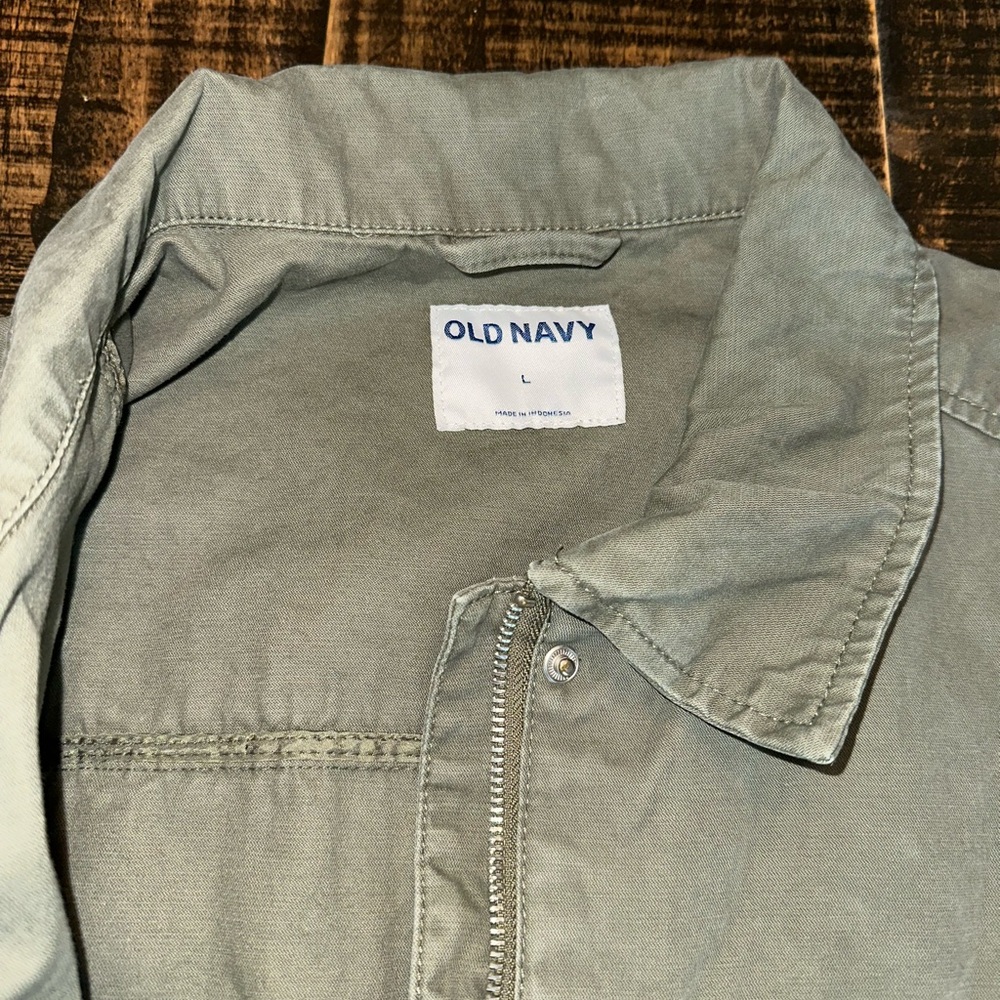 Army Green Spring Jacket size Large - image 4